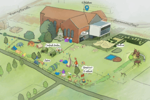 Tekenin Park West en Westhoes